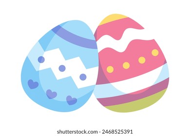 Easter Day Flat Sticker Design