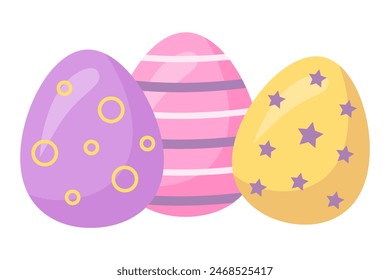 Easter Day Flat Sticker Design