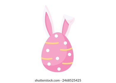 Easter Day Flat Sticker Design