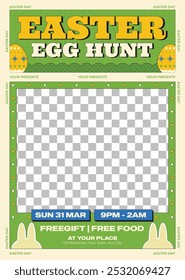 Easter Day Flyer. Vector illustration greeting card, ad, promotion, poster, flyer, web-banner, article.
