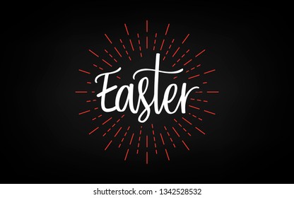 Easter day. Good friday. Celebration day. Happy Easter day. - vector