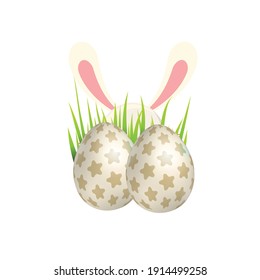 Easter day greeting card design vactor element