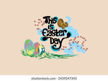 EASTER DAY greeting card design