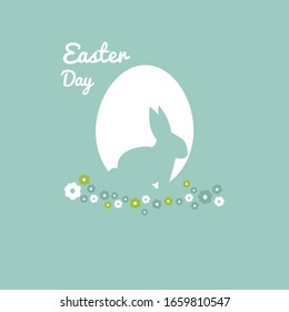 Easter day greeting card vector image