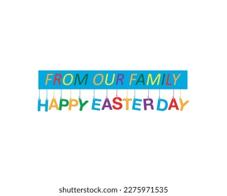 Easter Day Greetings design elements vector illustration 