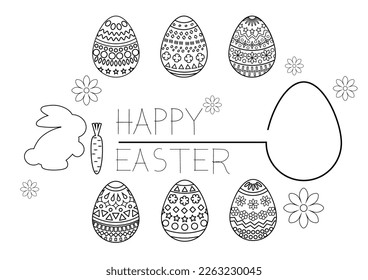 Easter day hand drawn design