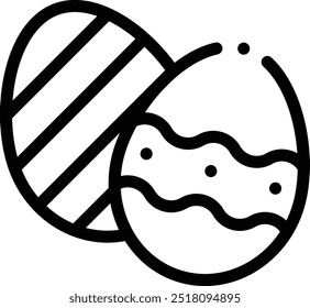 easter day icon. Thin Linear Style Design Isolated On White Background