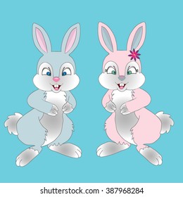Easter day icons set illustration