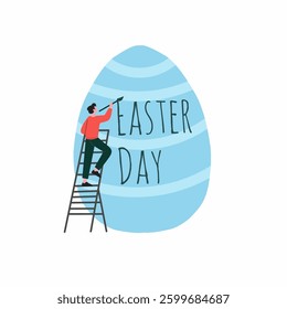 easter day illustration,easter egg illustration concept