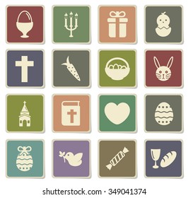Easter day label icons for web