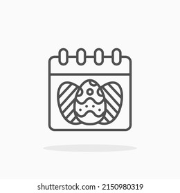 Easter Day line icon. Editable stroke and pixel perfect. Can be used for digital product, presentation, print design and more.