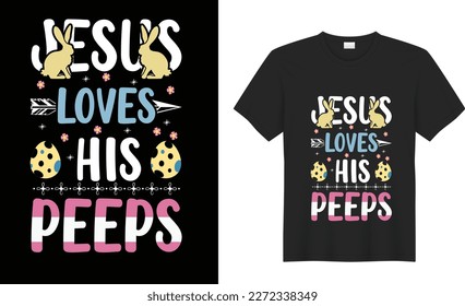 Easter Day motivational quote Vector T Shirt Design. Teaching my favorite peeps. apparel, spring holiday. Easter Funny Quotes t-shirt for kid’s men, women. Print for  t-shirt, card, blouse, black