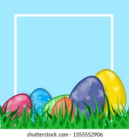 easter day ornamental eggs on important days. vector design