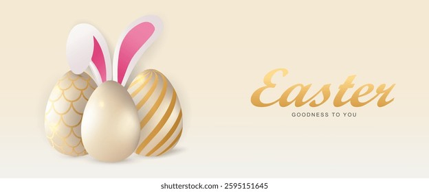 Easter day poster and banner template collection with Easter eggs in colorful gradient style, Greetings card background for Easter Day.Promotion and shopping template for Easter with copy space.
