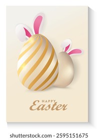 Easter day poster and banner template collection with Easter eggs in colorful gradient style, Greetings card background for Easter Day.Promotion and shopping template for Easter with copy space.