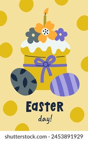 Easter Day Poster Vector Illustration