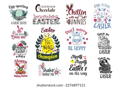 Easter Day Quotes Bundle, Easter quotes, Easter Bunny, Egg, Spring, Easter Quote,  Saying