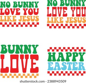 Easter day retro design bundle and digital download