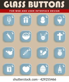 Easter day simply symbols for web icons