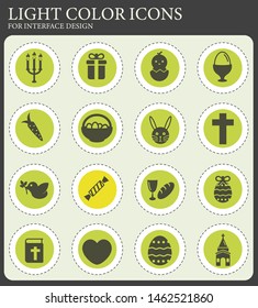 Easter day simply web icons for user interface design