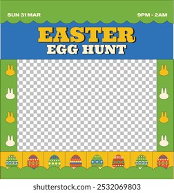 Easter Day Socials Media. Vector illustration greeting card, ad, promotion, poster, flyer, web-banner, article.
