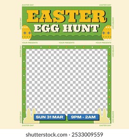 Easter Day Socials Media. Vector illustration