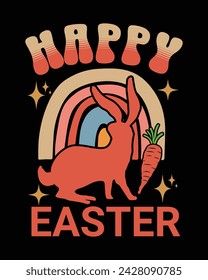 Easter Day T-Shirt Design, Easter Bunny Vector Design