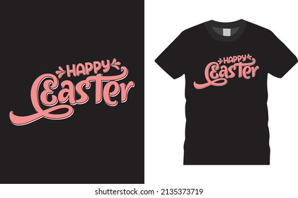 Easter Day T-shirt design. Happy easter. Typography graphic vector art shirt design. Easter shirt apparel, spring holiday. Easter Funny Quotes t-shirt for kid’s men, women. Poster, and gift.