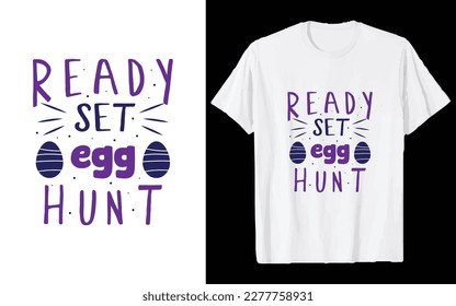 Easter Day T-shirt Design Vector Graphics. Easter typography t shirt apparel, spring holiday. Easter Funny Quotes t-shirt for kid’s men, women. Poster, and gift.