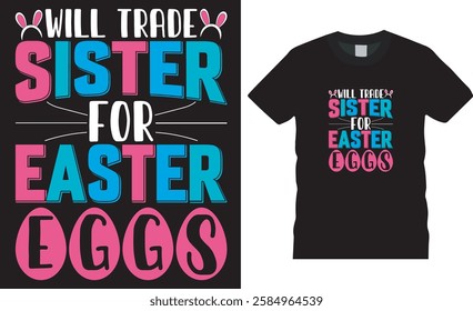 Easter Day Typography colorful vector t-shirt design. coffee mug, poster, cards, pillow cover, sticker, Canvas, Musk design, Best Easter Day t shirts design ready for print, apparel, poster, mug, pod