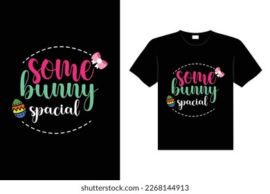 Tipografía del día de Pascua letras de huevo diseño camiseta navidad saludo lindo conejo vectorial arte