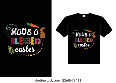 Easter day typography egg lettering t-shirt design holiday greeting cute bunny vector art