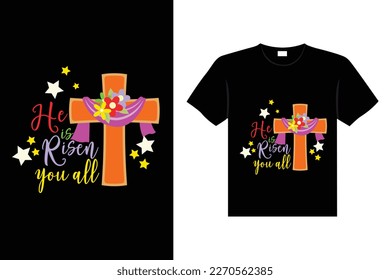 Easter day typography egg lettering t-shirt design holiday greeting cute bunny vector art