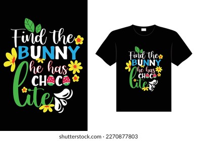 Easter day typography egg lettering t-shirt design holiday greeting cute bunny vector art