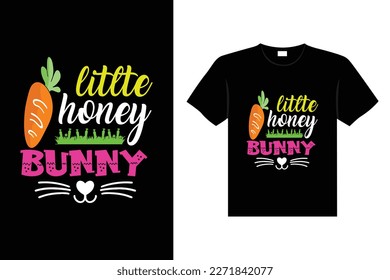 Tipografía del día de Pascua letras de huevo diseño camiseta navidad saludo lindo conejo vectorial arte