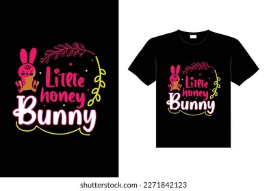 Easter day typography egg lettering t-shirt design holiday greeting cute bunny vector art