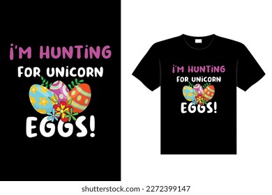 Easter day typography egg lettering t-shirt design holiday greeting cute bunny vector art