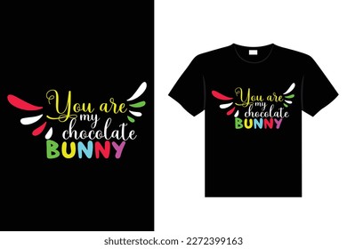 Easter day typography egg lettering t-shirt design holiday greeting cute bunny vector art