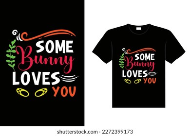 Easter day typography egg lettering t-shirt design holiday greeting cute bunny vector art