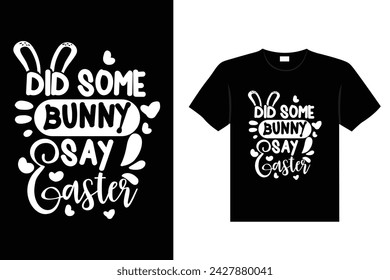 Easter day typography egg lettering t-shirt design holiday greeting cute bunny vector art