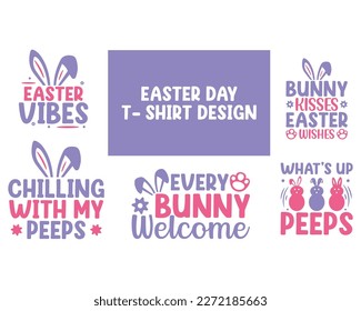 Easter day typography t-shirt design bundle