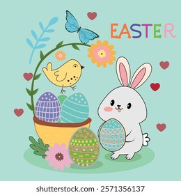 Easter day vector art design.