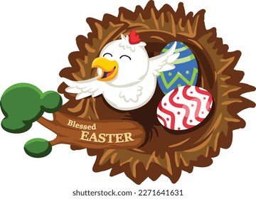 Easter Day. Vector design. New Year. Christmas. Happy Easter banner, poster, greeting card, holiday covers. Easter design with eggs, bunny, in pastel colours. 