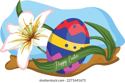 Easter Day. Vector design. New Year. Christmas. Happy Easter banner, poster, greeting card, holiday covers. Easter design with eggs, bunny, in pastel colours. 