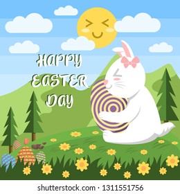 Easter day vector illustration