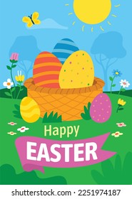 Diseño de la Ilustración del Vector del Día de Pascua.