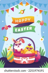 Easter Day Vector Illustration Design.