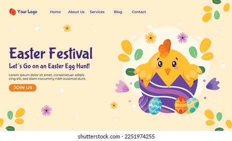 Easter Day Vector Illustration Design.