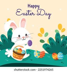 Diseño de la Ilustración del Vector del Día de Pascua.
