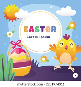 Easter Day Vector Illustration Design.